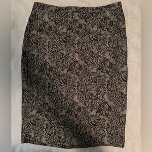 The Limited Black Lace Pencil Skirt